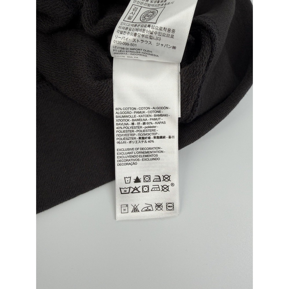 Levi's Womens Metallic Logo-Print Graphic Pullover Hoodie Black S - Picture 8 of 16